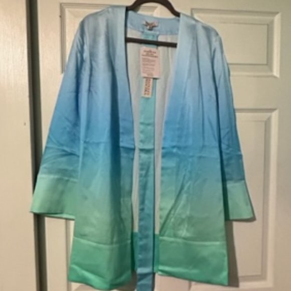 NWT Badgley Mishka 100% Silk Robe - Size M